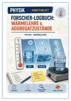 Vorschau - Arbeitsblätter - 🌡️ Wärmelehre Forscher-Logbuch 🌡️ Aggregatzustände & Thermometer - Deckblatt