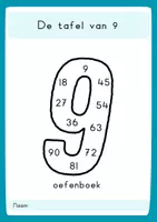 Voorbeeld - Tafelboek: De tafel van 9 - Voorblad