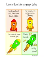 Vorschau - Fördermaterial/Inklusion - Lernentwicklung einschätzen 🚀 Hilfskärtchen + Ziele - Deckblatt