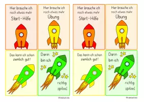 Vorschau - Fördermaterial/Inklusion - Lernentwicklung einschätzen 🚀 Hilfskärtchen + Ziele - Seite 1