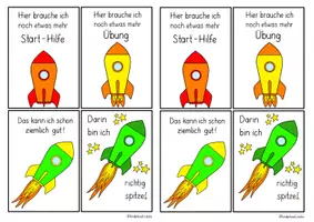 Vorschau - Fördermaterial/Inklusion - Lernentwicklung einschätzen 🚀 Hilfskärtchen + Ziele - Seite 2