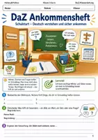 Vorschau - Arbeitsblätter - DaZ Ankommensheft Arbeitsheft Klasse 5 bis 6 Schulstart Deutsch verstehen und sicher ankommen - Deckblatt