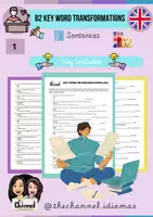 Vista previa - Hojas de trabajo - (1) B2 KEY WORD TRANSFORMATIONS – 110 Sentences - Portada