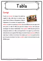 Aperçu - Inclusion - Tabla Fiche de musique : texte à trous, compréhension orale et mots mêlés - Page 2