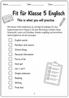 Vorschau - Stationenlernen - Fit für Klasse 5 Englisch - Seite 1