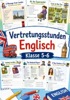 Vorschau - Unterrichtsreihen - Vertretungsstunden Englisch Klasse 5-6 | 10 Arbeitsblätter - Deckblatt