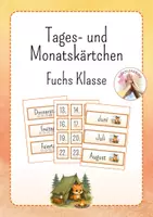 Vorschau - Poster - Fuchs Klasse: Tages- und Monatskärtchen - Deckblatt