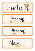 Vorschau - Poster - Fuchs Klasse: Tages- und Monatskärtchen - Seite 1