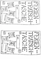 Vorschau - Mal- und Bastelvorlagen - Ferien Tratschtasche - Deckblatt
