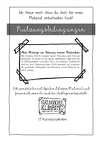 Vorschau - Mal- und Bastelvorlagen - Ferien Tratschtasche - Seite 1