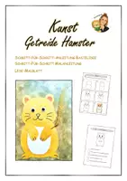Vorschau - Mal- und Bastelvorlagen - Kunst: Getreide Hamster - Deckblatt