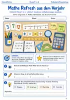 Vorschau - Arbeitsblätter - Mathe Refresh aus dem Vorjahr Arbeitsheft Klasse 5 bis 6 Schulstart Grundwissen und Rechenstrategien wiederholen - Deckblatt