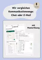 Vorschau - Arbeitsblätter - Wir vergleichen Kommunikationswege - Chat oder E-Mail (mit Musterlösung) - Deckblatt