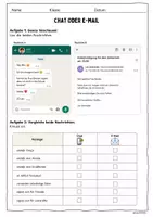 Vorschau - Arbeitsblätter - Wir vergleichen Kommunikationswege - Chat oder E-Mail (mit Musterlösung) - Seite 1