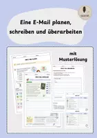 Vorschau - Arbeitsblätter - Eine E-Mail planen, schreiben und überarbeiten mit Musterlösung - Deckblatt