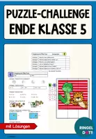 Vorschau - Spiele - Puzzle Challenge Klasse 5 Wiederholung #Schuljahresende - Deckblatt