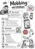 Vorschau - Arbeitsblätter - Lernposter + Arbeitsblätter zum Thema "Mobbing" + Lösung & MP3 + Mindmap + Infografiken - Deckblatt