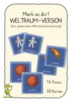 Vorschau - Spiele - Spiel: Merk es dir! Weltall 15 Paare - Deckblatt
