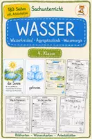 Vorschau - Arbeitsblätter - Wasser Sachunterricht Arbeitsblätter Bildkarten Wissenskarten - Deckblatt