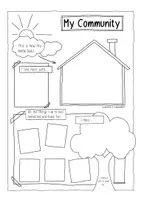 Vorschau - Arbeitsblätter - My Home / Community - in Sketchnotes - Seite 3