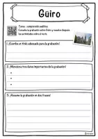 Vista previa - Hojas de trabajo - Güiro Ficha de música: texto con huecos, comprensión auditiva y sopa de letras - página 3