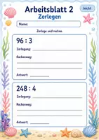 Vorschau - Arbeitsblätter - Halbschriftlich Dividieren | Mathematik Klasse 3 | 6 Arbeitsblätter als PDF - Seite 2