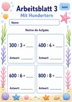 Vorschau - Arbeitsblätter - Halbschriftlich Dividieren | Mathematik Klasse 3 | 6 Arbeitsblätter als PDF - Seite 3