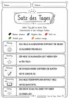 Vorschau - Arbeitsblätter - Satz des Tages - Wortarten bestimmen - kostenloses Kennenlernpaket - Seite 2