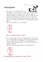 Vorschau - Arbeitsblätter - AB Textaufgaben Klasse 3 schriftliche Addition mit Lösungen (1) - Seite 2