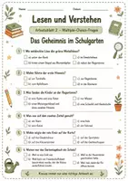 Vorschau - Arbeitsblätter - Lesen und Verstehen - Das Geheimnis im Schulgarten - Seite 2