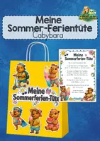 Vorschau - Mal- und Bastelvorlagen - Ferien-Plaudertasche: Sommerferien-Tüte mit Capybara-Stickern - Deckblatt