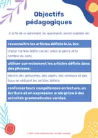 Aperçu - Feuilles d'exercices - Les articles définis – Workbook complet (A1–A2) | Le, La, Les, L' | Jeux, Exercices & Corrigés - Page 2