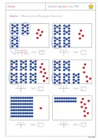 Vorschau - Unterrichtsreihen - Einführung Zahlenraum 100 - Zahlen bündeln (differenzierte Arbeitsblätter) - Seite 1