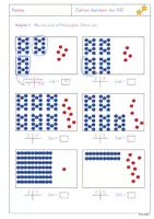 Vorschau - Unterrichtsreihen - Einführung Zahlenraum 100 - Zahlen bündeln (differenzierte Arbeitsblätter) - Seite 3
