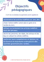 Aperçu - Apprentissages en autonomie - Les articles indéfinis – Workbook complet | Exercices, Jeux & Corrigés - Page 2