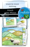 Vorschau - Mal- und Bastelvorlagen - Irlands grüne Wiesen: Schritt für Schritt Anleitung - Deckblatt