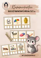 Vorschau - Stationenlernen - Klammerkarten Buchstabeneinführung M - Deckblatt