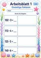 Vorschau - Arbeitsblätter - Malaufgaben bis 1000 | Mathematik Klasse 3 | 6 Arbeitsblätter als PDF - Seite 1
