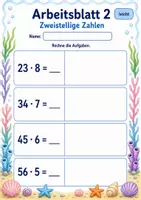 Vorschau - Arbeitsblätter - Malaufgaben bis 1000 | Mathematik Klasse 3 | 6 Arbeitsblätter als PDF - Seite 2