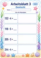 Vorschau - Arbeitsblätter - Malaufgaben bis 1000 | Mathematik Klasse 3 | 6 Arbeitsblätter als PDF - Seite 3