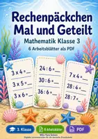 Vorschau - Arbeitsblätter - Rechenpäckchen Mal und Geteilt | Mathematik Klasse 3 | 6 Arbeitsblätter als PDF - Deckblatt