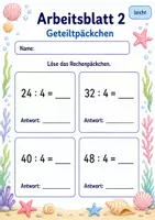 Vorschau - Arbeitsblätter - Rechenpäckchen Mal und Geteilt | Mathematik Klasse 3 | 6 Arbeitsblätter als PDF - Seite 2