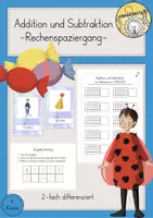 Vorschau - Spiele - Rechenspaziergänge Fasching Karneval differenziert - Seite 1