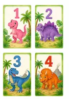 Vorschau - Bildkarten - Dinosaurier Klasse - Dino-Tischkarte zur Orientierung (Dinosaurier) - Seite 2