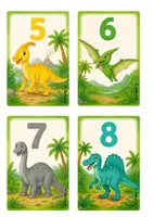 Vorschau - Bildkarten - Dinosaurier Klasse - Dino-Tischkarte zur Orientierung (Dinosaurier) - Seite 3
