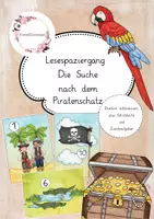 Vorschau - Arbeitsblätter - Lesespaziergang- Die Suche nach dem Piratenschatz (3-fache Diff.) - Deckblatt