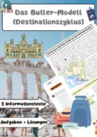 Vorschau - Arbeitsblätter - Das Butler-Modell (Destinationszyklus) Tourismus - Deckblatt