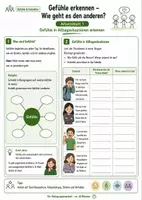 Vorschau - Arbeitsblätter - Gefühle erkennen – Wie geht es den anderen? - Deckblatt