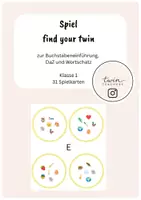 Vorschau - Spiele - Spiel: Find your twin! Buchstabeneinführung E - Deckblatt