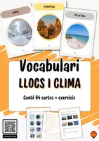 Vista previa - Unidades / Secuencias / Situaciones de Aprendizaje - Vocabulari en català: Llocs i clima (amb exercicis) - Portada